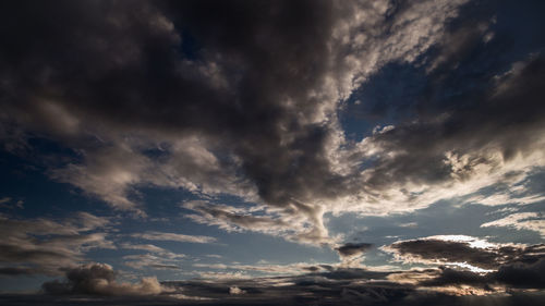 Low angle view of cloudy sky
