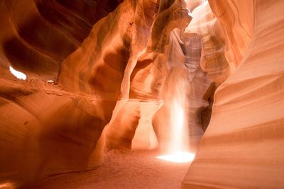 Low angle view of rock formation