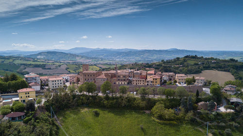 Beautiful italian medieval village, sant'angelo in lizzola, in the province of pesaro and urbino,