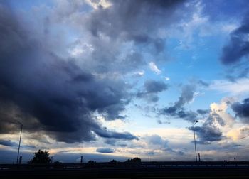 Low angle view of cloudy sky