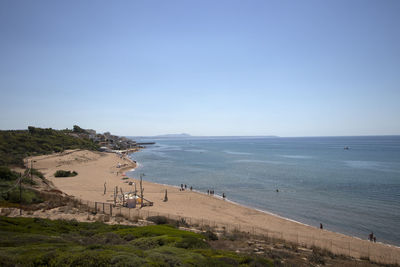 View of cala sa figu beach in south sardinia 