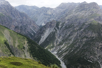 Scenic view of rocky mountains