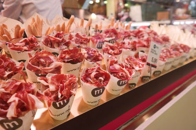 Close-up of food on table