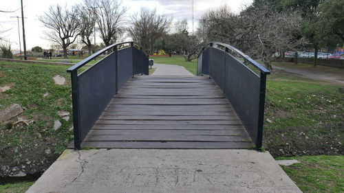 Empty footpath in park