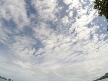 Low angle view of cloudy sky