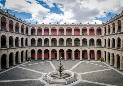 Low angle view of historical building