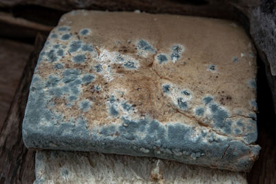 High angle view of bread on table