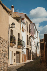 Low angle view of buildings in city