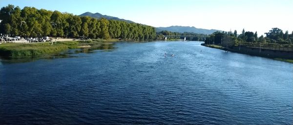 Scenic view of river against sky