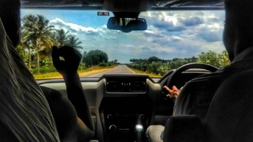 People traveling in bus