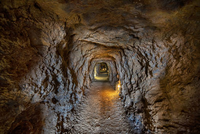 View of illuminated tunnel