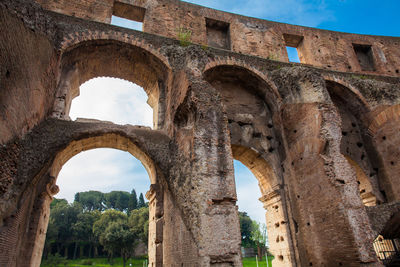 Interior of the famous colosseum in rome