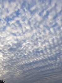 Low angle view of cloudy sky