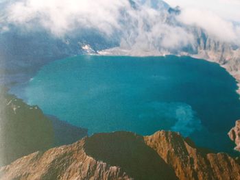 High angle view of land