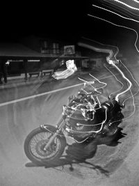 Vehicles on road at night