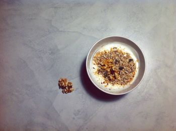 Directly above shot of food in bowl