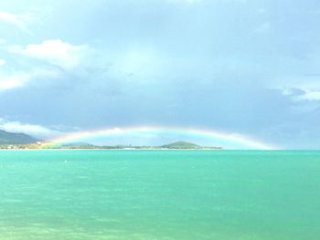 View of sea against cloudy sky