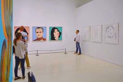 People standing in museum