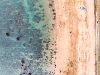 Aerial view of scenic beach