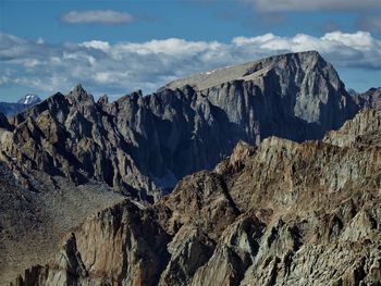 Panoramic view of rocky mountains against sky