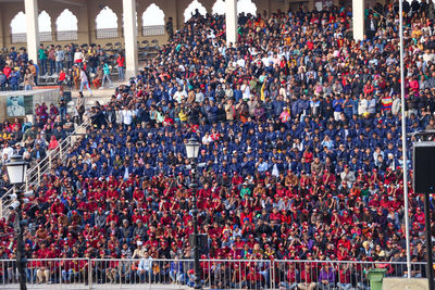 High angle view of group of people