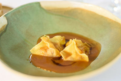 Close-up of dessert in plate