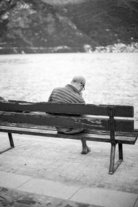 Man sitting on bench