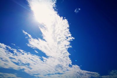 Low angle view of blue sky