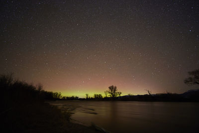 Aurora borealis over the madison river