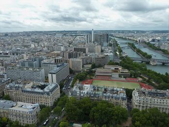 High angle view of cityscape