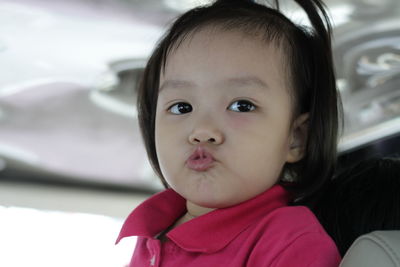 Close-up portrait of cute baby