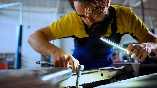 Man working at workshop