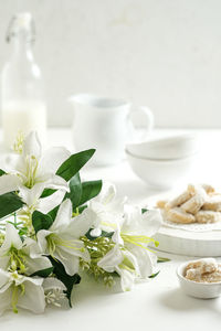 Close-up of food on table