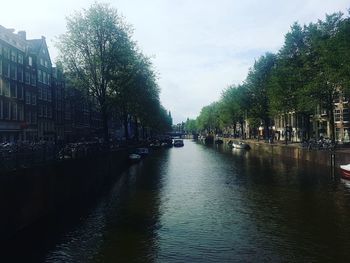 Canal passing through city