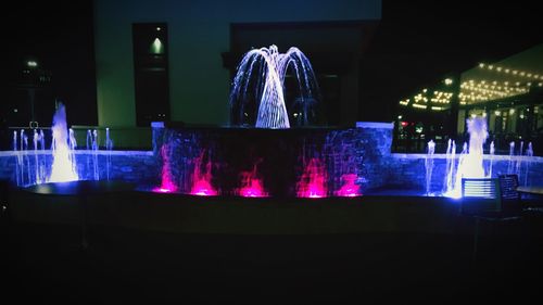 Illuminated lighting equipment at night