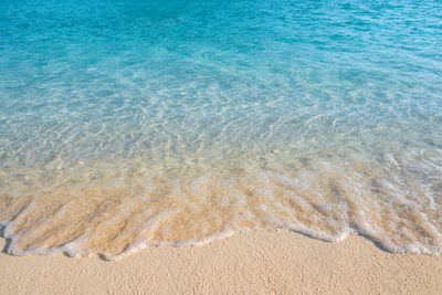 High angle view of beach