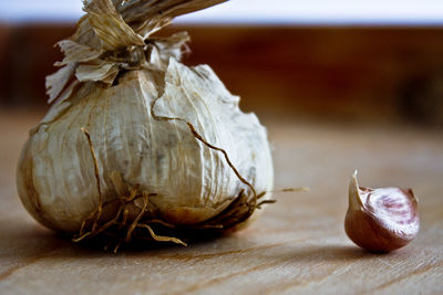 Close-up of bread on table