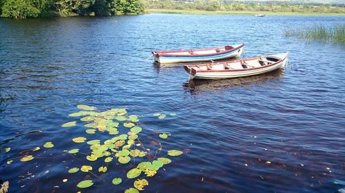 View of boat in lake