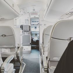 Interior of airplane