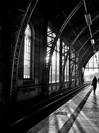 Railroad station platform against sky