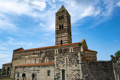 Low angle view of historic building against sky