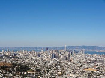 San francisco's view from twin peaks