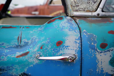 Close-up of boat in water