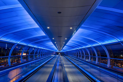 Low angle view of illuminated ceiling