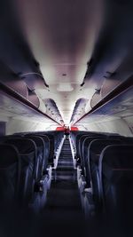 Interior of airplane