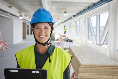 Portrait of happy man working