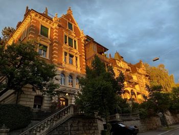 Low angle view of historic building against sky