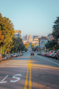 View of city street