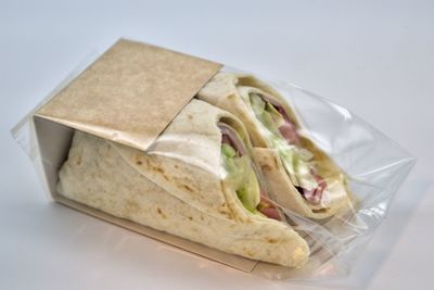 Close-up of food on white background