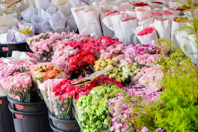 Flowers in market for sale